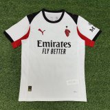 2025-26 Mens AC Milan white  Away soccer Jersey