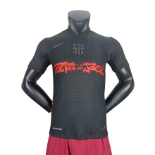 Mens Barcelona New Advertising  away Player version soccer jersey 2425
