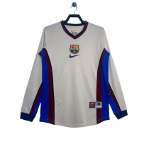 1998-99 Mens Barcelona Retro away Long sleeve soccer  Jersey
