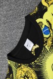 2025-26 Mens Brazil yellow  vest  Short Training Suit