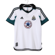 1999-00 Mens Retro Newcastle white  away soccer Jersey
