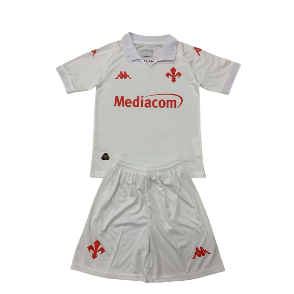 2024-25kids  ACF Fiorentina white  Away soccer Jersey