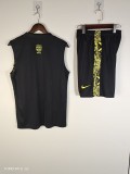2025-26 KIDS  Brazil yellow Jesus Special Edition Vest training suit