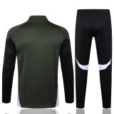 2025-26 Mens Bayern Munich Dark green Half-pull Training Suit  B2535