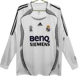 2006-2007Real Madrid Home Long Sleeve Retro Soccer Jersey