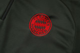 2025-26 Mens Bayern Munich Dark green Half-pull Training Suit  B2535