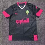 2025-26 Mens Morocco Black Red  soccer Jersey