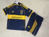 2025-26 Kids Boca Juniors home blue yellow  Jersey