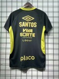 2526 Mens Santos  black yellow Special Edition soccer jersey