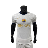 2025/26 Mens Barcelona white  Player Co branded version soccer jersey