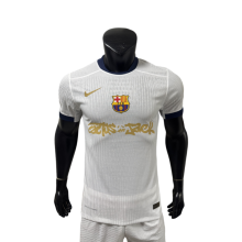 2025/26 Mens Barcelona white  Player Co branded version soccer jersey