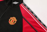 2025-26 Mens Manchester United Retro black Jacket  Training Suit