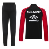 2025-26 Mens Manchester United Retro black Jacket  Training Suit