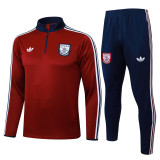 2025-26Mens  Arsenal red Half Pull  Training suit   B2539#