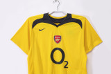 2005/06 Mens  Arsenal Retro home yellow Soccer  Jersey
