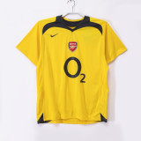 2005/06 Mens  Arsenal Retro home yellow Soccer  Jersey