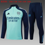 2025/26 KIDS  Arsenal  light green half-pull  Tracksuit  suit   E2533#