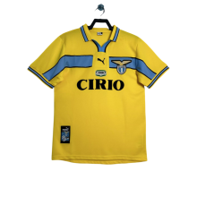 1998/99 Mens Lazio Third away  yellow Retro Soccer Jersey
