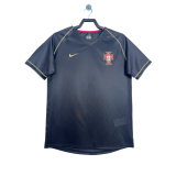 Retro Mens Portugal balck away Soccer Jersey 2006