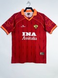 1999-00 Mens  Roma  red  home Retro soccer Jersey