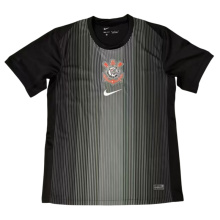 2025-26 Mens Corinthians goalkeeper black Soccer Jersey