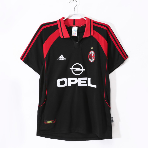 Retro AC Milan black  Third away  soccer Jersey Mens 2000-01