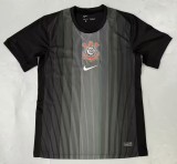 2025-26 Mens Corinthians goalkeeper black Soccer Jersey