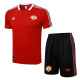 Mens Manchester United red Retro version Short Training Suit 2025-26