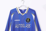 Mens Chelsea blue Retro away Long sleeve Jersey 1997-99