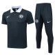 Mens Chelsea polo dark grey Training Short Suit 2025-26