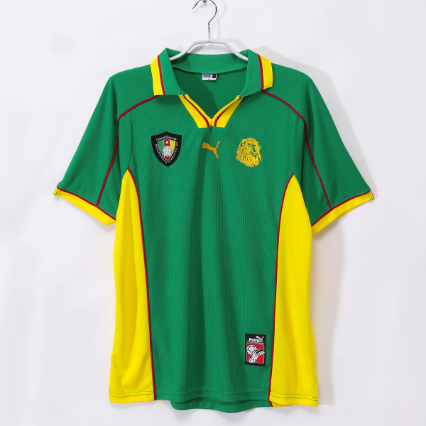 Mens Cameroon green home Soccer Jersey 1998-99