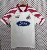 Mens FC Koln white  Retro  home  soccer jersey 1996-97