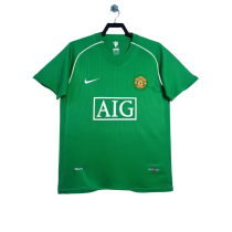 2007-08 Mens Manchester United green Retro goalkeeper Soccer Jersey