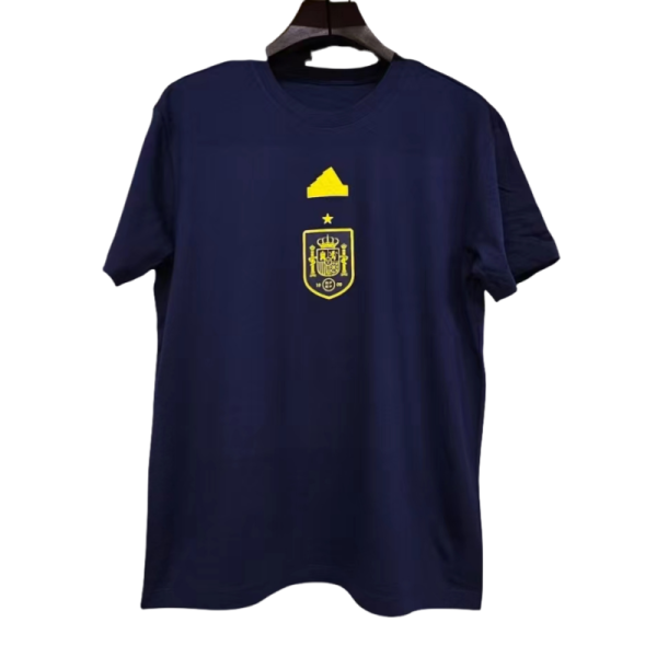 Mens Spain blue  pure cotton Cheap  soccer  Jersey  2526