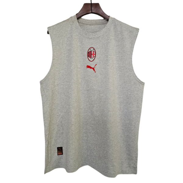 2025-26 Mens AC Milan grey vest Cotton Soccer Jersey
