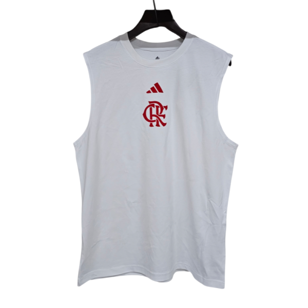 2025-26 Mens Flamengo white vest Cotton Soccer Jersey