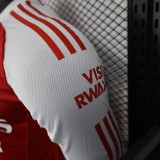 2025-26 Mens Arsenal red home  Player Version  Long Sleeve Soccer  Jersey
