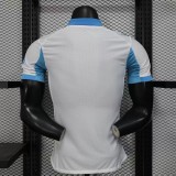 Mens Marseille home white Player version soccer jersey 2526