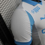 Mens Marseille home white Player version soccer jersey 2526