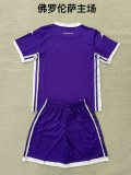 Kids Fiorentina  blue home  soccer jersey2526