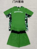 KIDS Monchengladbach away green away Jersey 2526