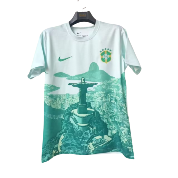 2025-26Mens Brazil Special Edition green soccer jersey