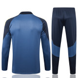 Mens  Boca Juniors blue Half Pull Training suit  2425