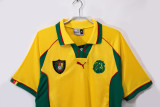 Retro Mens Cameroon yellow away Soccer Jersey 1998-99