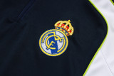 2025/26 Mens Real  Madrid black Half-pull Training Suit