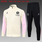 2024-25 Kids PSG apricot  Jacket Tracksuit suit  E991#