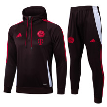 2025-26 Mens  Bayern Munich red-brown Hoodie Tracksuit