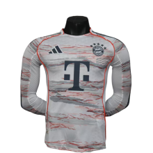 2025-26 Mens Bayern Munich Away  Authentic  Player Long sleeve soccer Jersey
