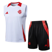 2025-26 Mens Brazil International white vest Short training suit        D1268#