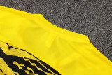 Mens Borussia Dortmund yellow black Vest short training suit   2425    D1273#
